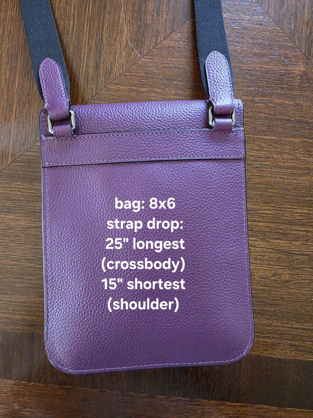 Coach Pebbled Leather Cell Phone Crossbody Bag in Deep Purple - Picture 4 of 9